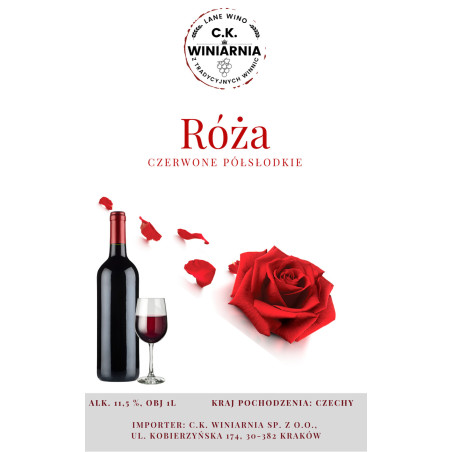 Wino różowe półsłodkie - Różane