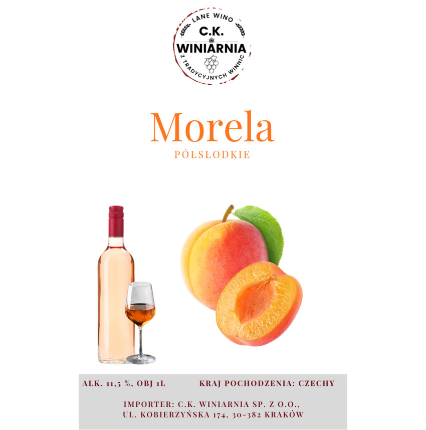 Morela -  wino półsłodkie