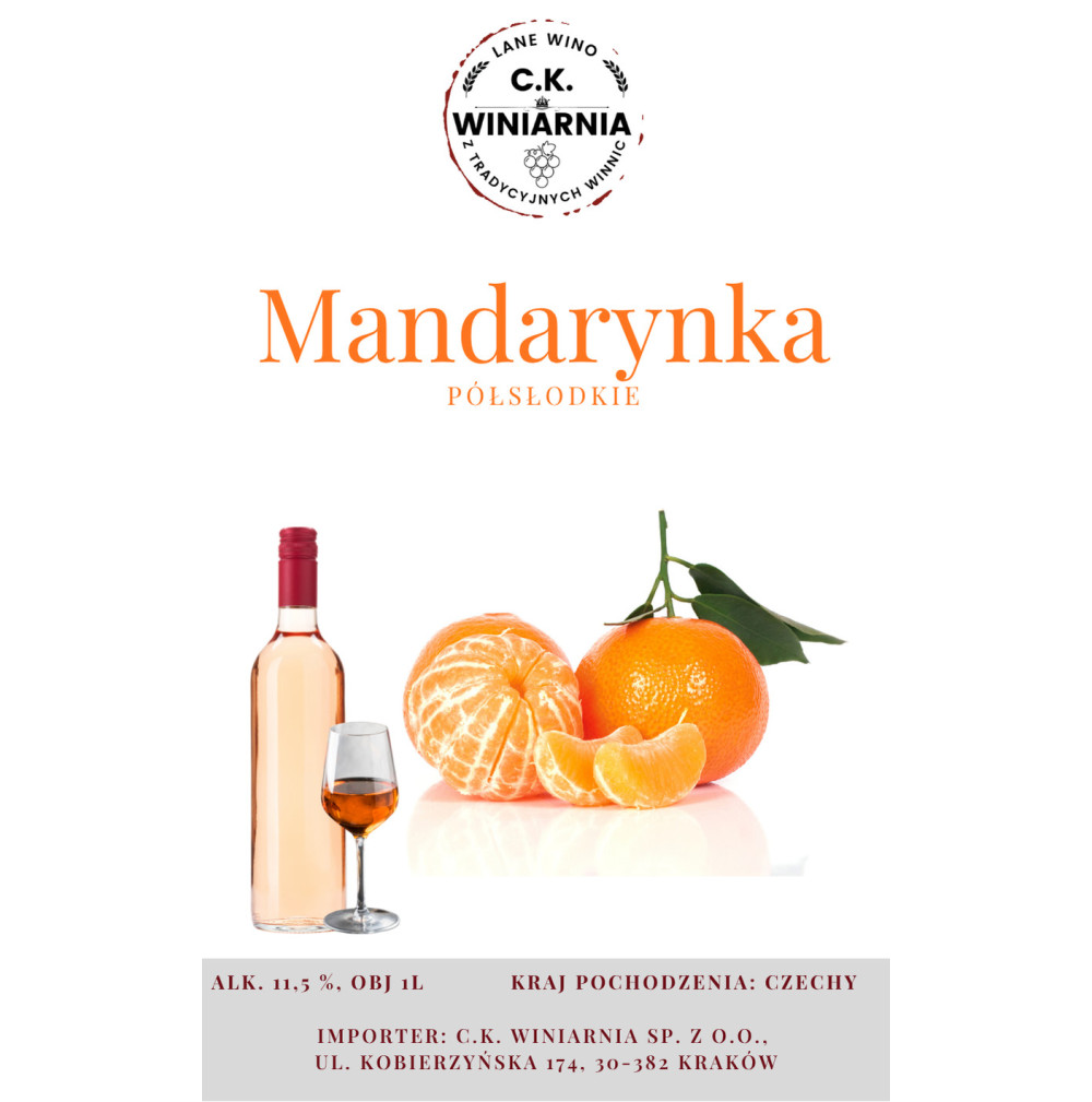 Mandarynka - wino białe półsłodkie