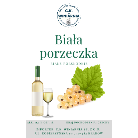Biała Porzeczka - Wino białe półsłodkie