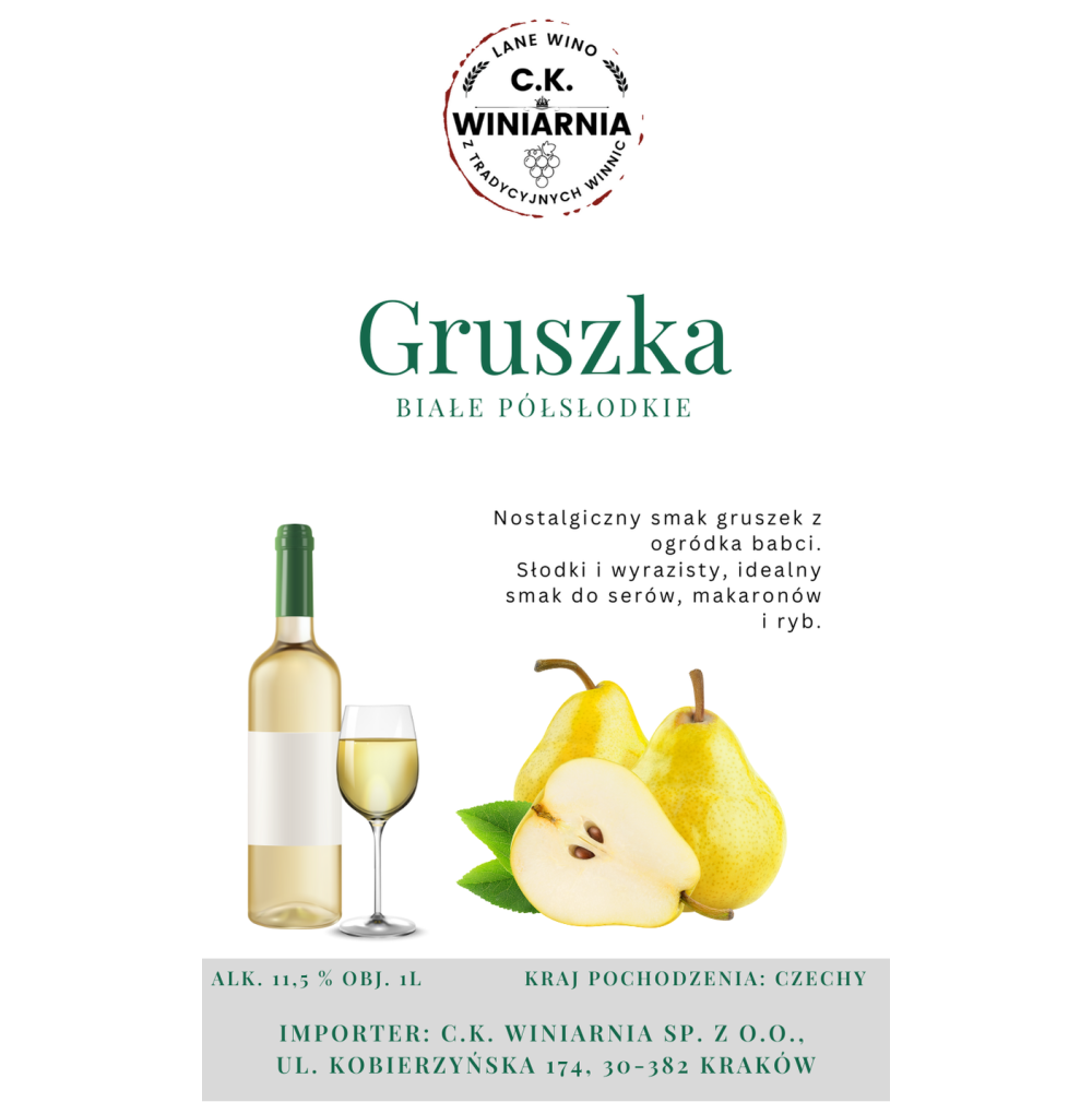 Gruszka - Wino białe półsłodkie