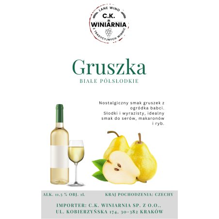 Gruszka - Wino białe półsłodkie