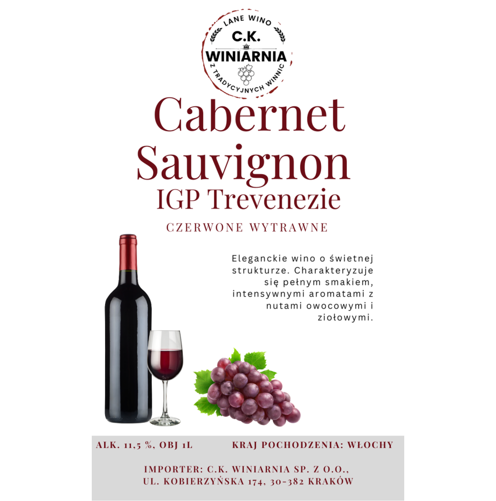 Cabernet Sauvignon IGP - Wino czerwone wytrawne