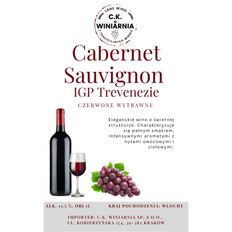 Cabernet Sauvignon IGP - Wino czerwone wytrawne