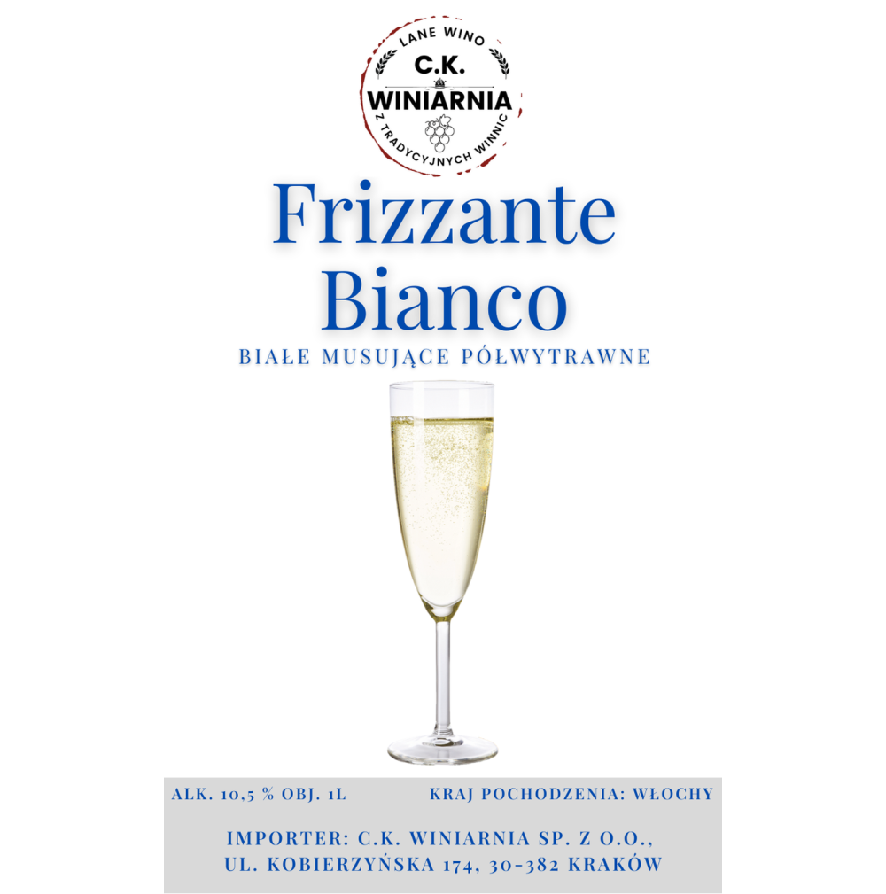 Frizzante Bianco - Wino białe musujące półwytrawne